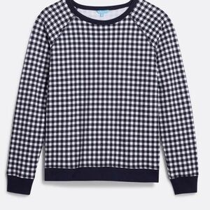 Draper James Women's Navy Gingham sweatshirt size large
